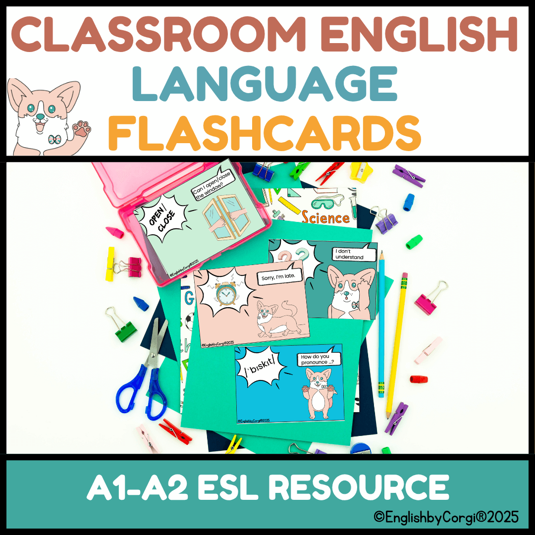 flashcards for classroom English expressions