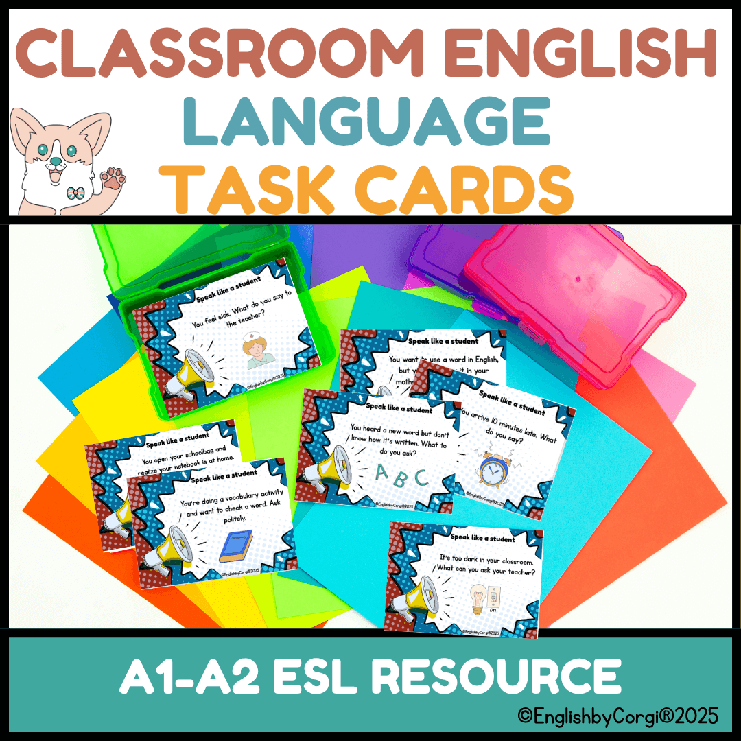 Classroom English Resources Bundle — 3 Fun Activities for ESL A1-A2 - Image 4
