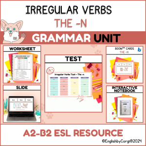 10 -n irregular verbs useful bundle