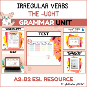 6 -ught irregular verbs useful bundle
