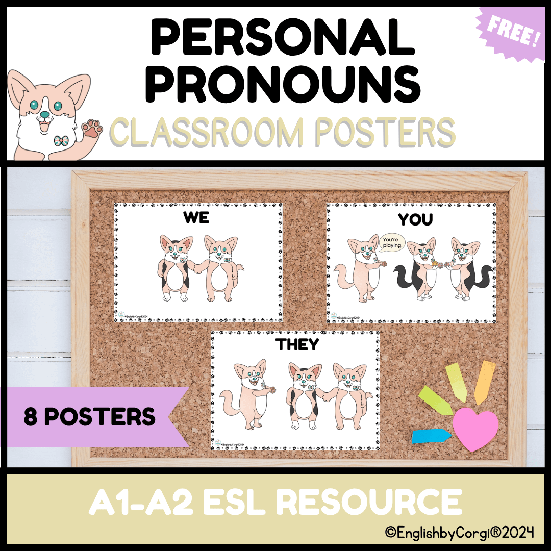 educational posters for teaching personal pronouns