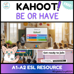 helpful Kahoot game for practicing BE and Have verbs