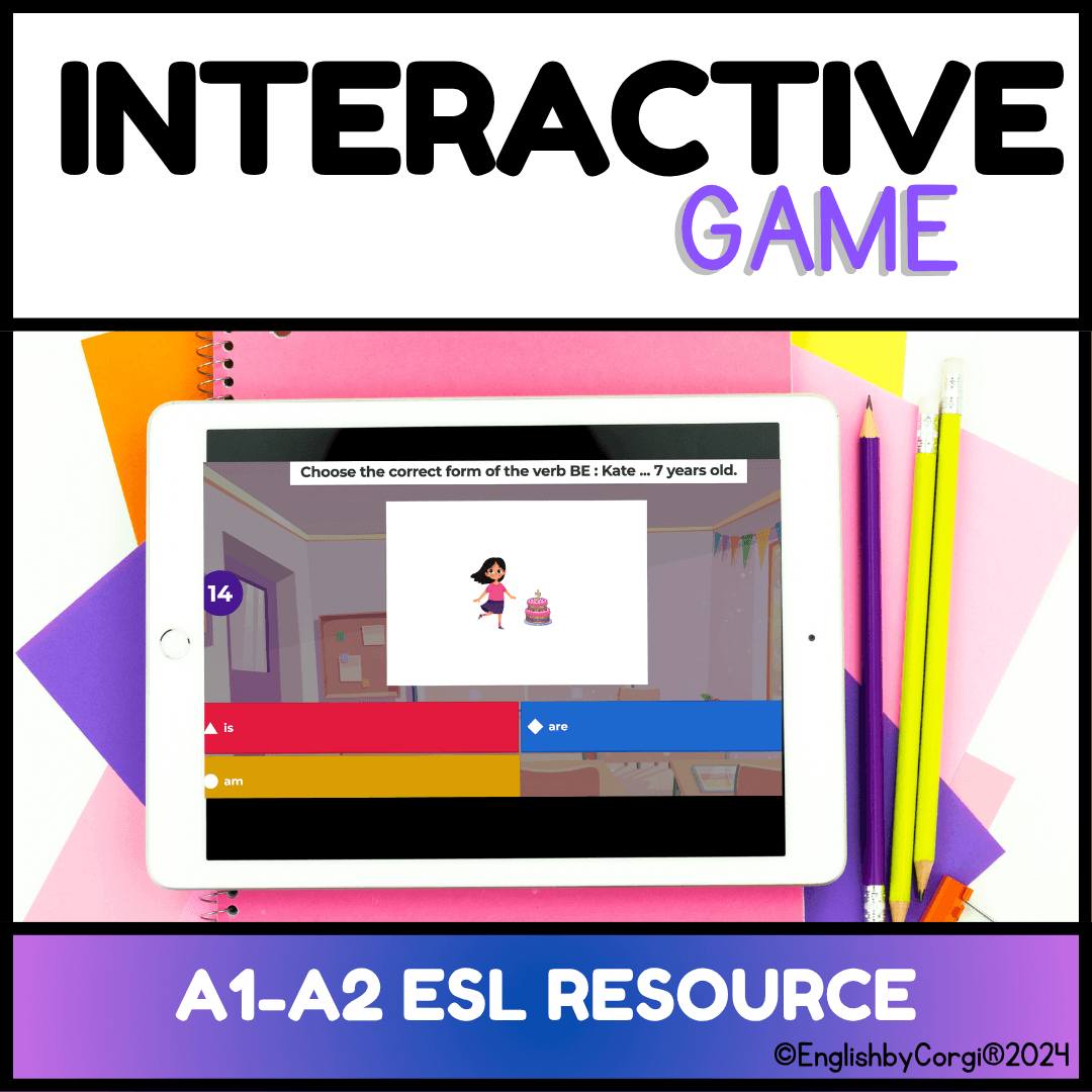 verb BE quiz ESL students