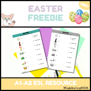 free Easter matching vocabulary activity