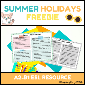 free summer holidays vocabulary worksheet